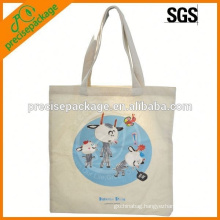 silk screen Cotton Shopping Bag With Cartoon printing